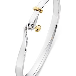 Georg Jensen 18K Yellow Gold & Sterling Silver Torun Bangle Bracelet- 4598302
