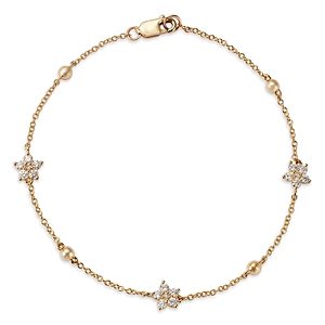 Bloomingdale's Diamond Starflower Cluster Station Bracelet 14K Yellow Gold, 0.66 ct. t.w. - 100% Exclusive- 4704832