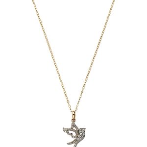 Bloomingdale's Diamond Hummingbird Pendant Necklace 14K Yellow Gold, 0.20 ct. t.w. - 100% Exclusive- 4704830