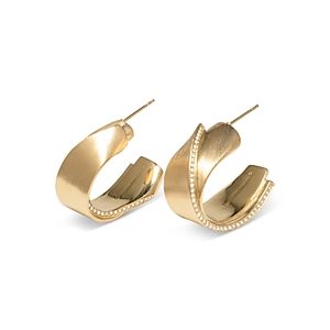 Completedworks White Topaz Curved Earrings- 4703868