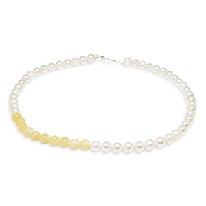 Completedworks Cultured Freshwater Pearl & Jade Bead Collar Necklace in Sterling Silver, 13-14- 4703860