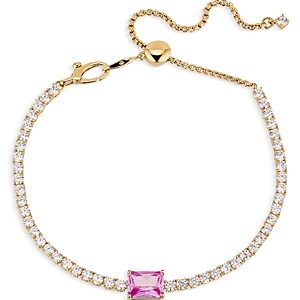 Nadri Tennis, Anyone? Cubic Zirconia Slider Bracelet in 18K Gold Plated- 4660859