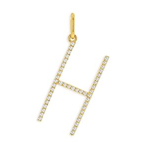 Rachel Reid 14K Yellow Gold Diamond Oversized Letter Charm Pendant- 4702488