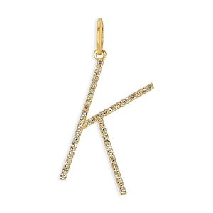 Rachel Reid 14K Yellow Gold Diamond Oversized Letter Charm Pendant- 4702488