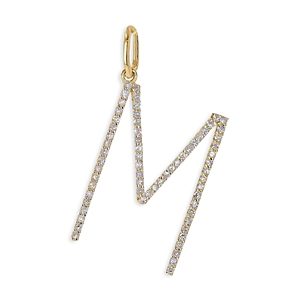 Rachel Reid 14K Yellow Gold Diamond Oversized Letter Charm Pendant- 4702488