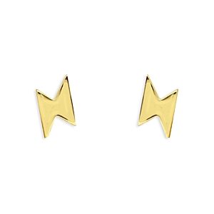 Rachel Reid 14K Yellow Gold Lightning Bolt Stud Earrings- 4702502