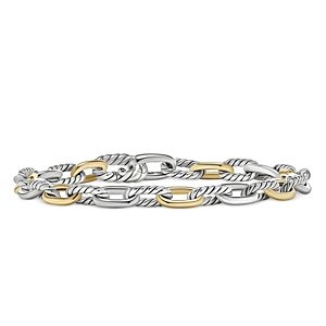 David Yurman Dy Madison Chain Bracelet in Sterling Silver with 18K Yellow Gold, 5.5mm- 4556077