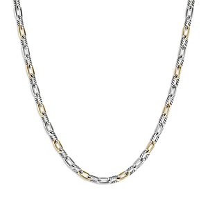 David Yurman Dy Madison Chain Necklace in Sterling Silver with 18K Yellow Gold, 18- 4556093