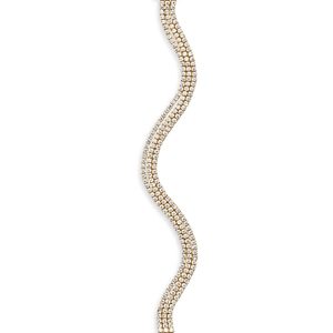 Aqua Tennis Cubic Zirconia Triple Row Flex Bracelet in Sterling Silver or 18K Gold Over Sterling Silver - 100% Exclusive- 4694470