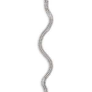 Aqua Tennis Cubic Zirconia Triple Row Flex Bracelet in Sterling Silver or 18K Gold Over Sterling Silver - 100% Exclusive- 4694470