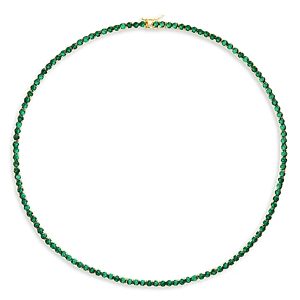 Aqua Tennis Cubic Zirconia All-Around Collar Necklace in Sterling Silver or 18K Gold Over Sterling Silver, 16 - 100% Exclusive- 4694473