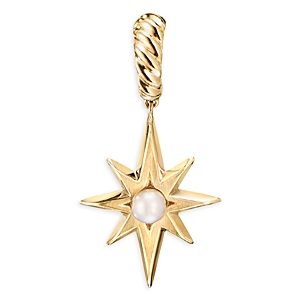 David Yurman 18K Yellow Gold Cable Collectibles North Star Birthstone Charm with Cultured Freshwater Pearls- 4002508