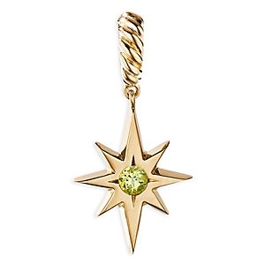 David Yurman Cable Collectibles North Star Birthstone Charm in 18K Yellow Gold with Peridot- 4002504