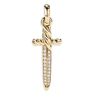 David Yurman 18K Yellow Gold Petrvs Dagger Amulet with Diamonds- 4002501