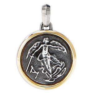 David Yurman 18K Yellow Gold & Sterling Silver Petrvs Angel Cameo Pendant- 4002189