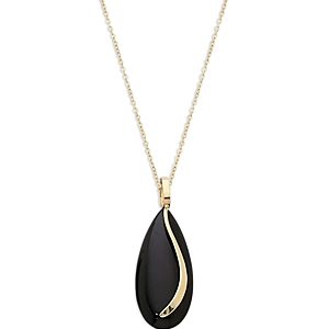 Bloomingdale's 14K Yellow Gold Onyx Almond Pendant Necklace, 18 - 100% Exclusive- 4695968