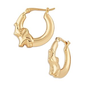 Bloomingdale's 14K Gold Elephant Hoop Earrings - 100% Exclusive- 4695960