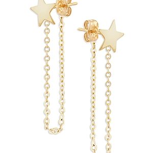 Moon & Meadow 14K Yellow Gold Star Draped Chain Earrings - 100% Exclusive- 4695972