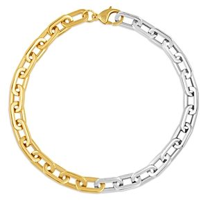 Aqua Jenna Paperclip Link Collar Necklace in Sterling Silver & 18K Gold Plated Sterling Silver, 18 - 100% Exclusive- 4618218