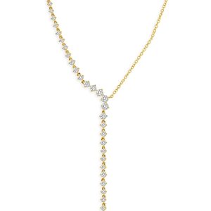 Rachel Reid 14K Yellow Gold Diamond Lariat Necklace, 16- 4702766