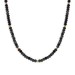 Rachel Reid 14K Yellow Gold Onyx Bead Collar Necklace, 16- 4702798