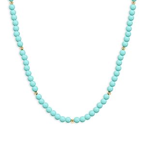 Rachel Reid 14K Yellow Gold Amazonite Bead Collar Necklace, 16- 4702796
