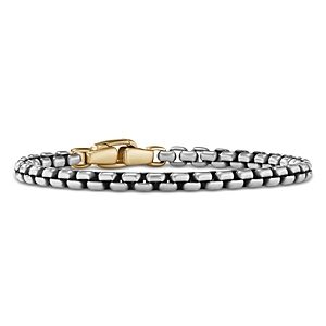 David Yurma Men's Sterling Silver & 14K Gold Chain Box Chain Flex Bracelet- 4558485