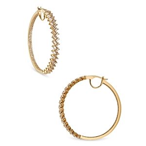 Nadri Invitation Only Cubic Zirconia Large Hoop Earrings- 4686650