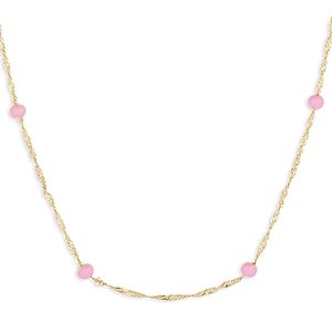 Argento Vivo Bead Accent Collar Necklace in 18K Gold Plated Sterling Silver, 16-18- 4706317