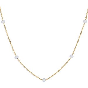 Argento Vivo Bead Accent Collar Necklace in 18K Gold Plated Sterling Silver, 16-18- 4706317
