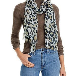 Echo Essentials Leopard Crinkle Wrap Scarf- 4686233