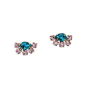 Yun Yun Sun Giselle Cubic Zirconia Cluster Stud Earrings in Gold Tone- 4631525