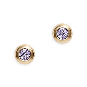 Yun Yun Sun Ariel Cubic Zirconia Stud Earrings in Gold Tone- 4631531