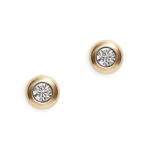 Yun Yun Sun Ariel Cubic Zirconia Stud Earrings in Gold Tone- 4631531