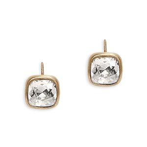 Yun Yun Sun Tiana Square Cubic Zirconia Drop Earrings in Gold Tone- 4707497