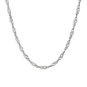 Bloomingdale's 14K White Gold Solid Singapore Chain Necklace, 24- 4714982