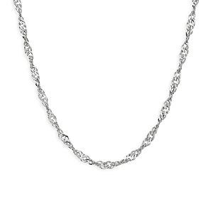 Bloomingdale's 14K White Gold Solid Singapore Chain Necklace, 20- 4714981