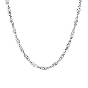 Bloomingdale's 14K White Gold Solid Singapore Chain Necklace, 18- 4714980
