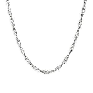 Bloomingdale's 14K White Gold Solid Singapore Chain Necklace, 16- 4714979