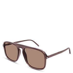 Saint Laurent Thin Squared Sunglasses, 57mm- 4565491