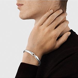 Georg Jensen Men's Sterling Silver Reflect Interloop Bangle Bracelet- 4726149