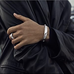 Georg Jensen Men's Sterling Silver Reflect Id Bangle Bracelet- 4726151