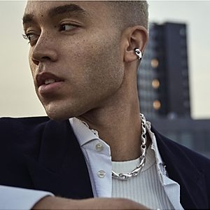 Georg Jensen Men's Sterling Silver Reflect Interloop Single Ear Cuff- 4726150
