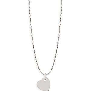 Bloomingdale's Heart Tag Pendant Necklace In Sterling Silver, 18 - 100% Exclusive- 4697423