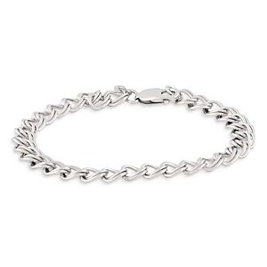 Bloomingdale's Sterling Silver Medium Parallel Curb Chain Bracelet - 100% Exclusive- 4697428