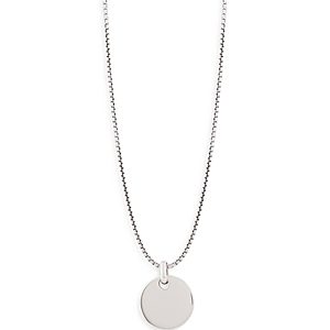 Bloomingdale's Round Tag Pendant Necklace In Sterling Silver, 18 - 100% Exclusive- 4697424