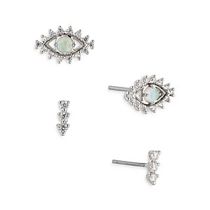 Ajoa by Nadri Into The Mystic Evil Eye Stud Earrings Set- 4729529