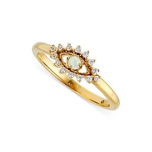 Ajoa by Nadri Into the Mystic Evil Eye Ring in 18K Gold Plated- 4729561
