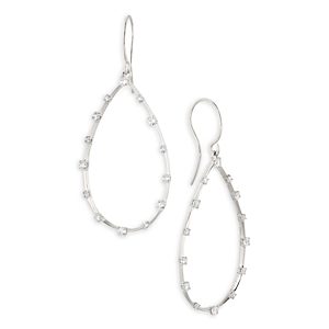Ajoa by Nadri Punk Princess Cubic Zirconia Tear Shape Drop Earrings in Rhodium Plated or 18K Gold Plated- 4729541