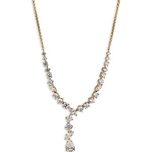 Nadri Flutter Cubic Zirconia Lariat Necklace in Rhodium Plated or 18K Gold Plated, 18- 4705188